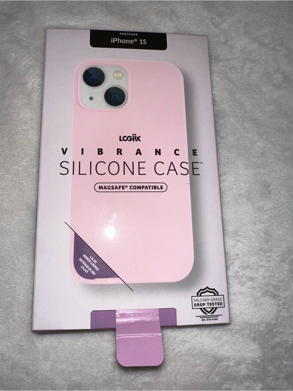 LOQ Vibrance Silicone iPhone 15 Case - Pastel Pink
